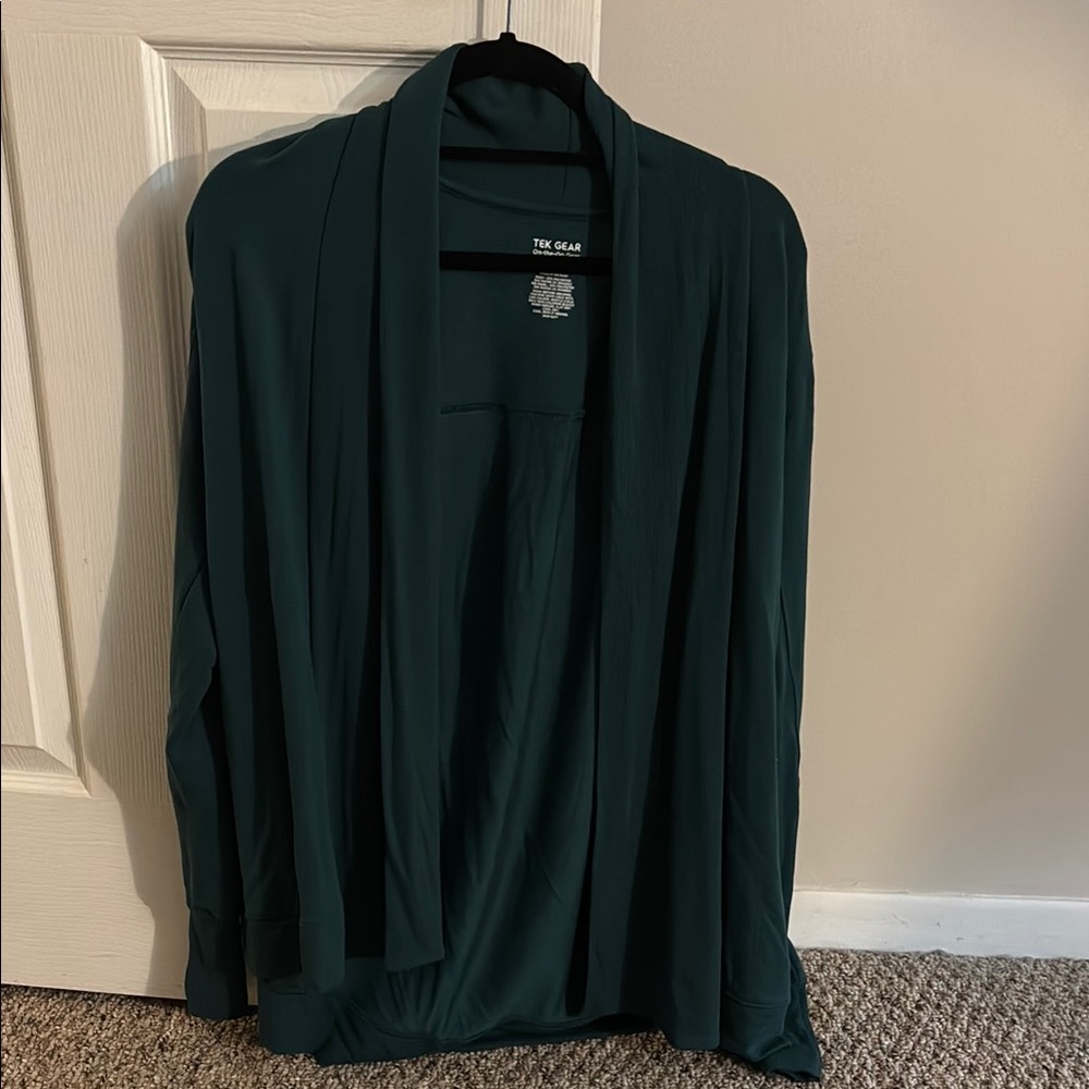 Tek Gear Women's Dark Green Cardigan Sweater